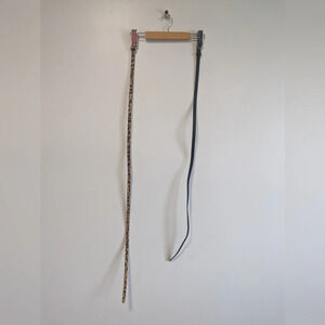 2pc Belt Bundle (RW & Co Black Belt and AEO Lepord Print Belt)